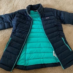 navy blue patagonia jacket!